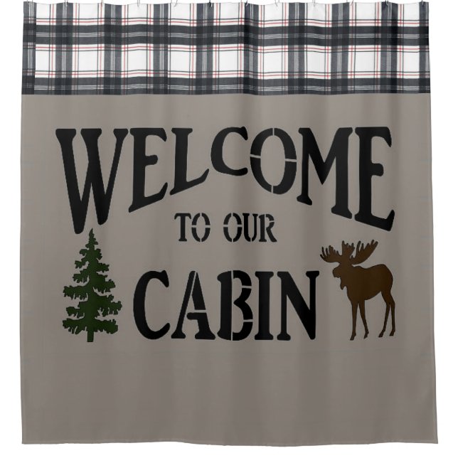 "Lodge/Cabin" SHOWER CURTAIN (Front)