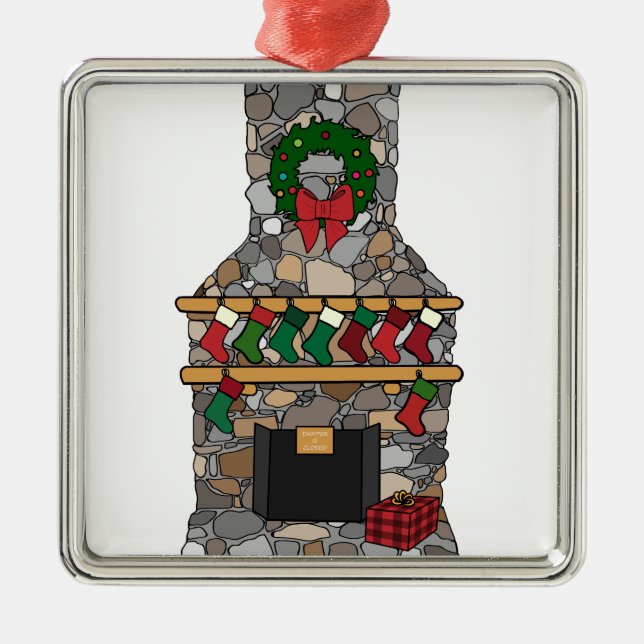 Lodge Fireplace Ornament (Front)