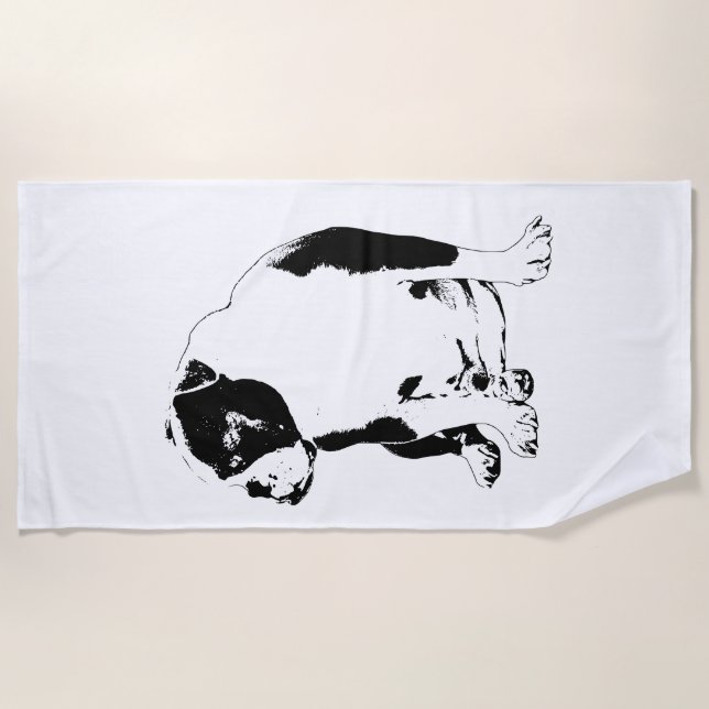 Lodge Pool, Clear Lines Beach Towel (Front)