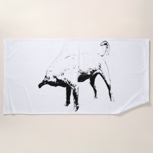 Lodge Pool, Clear Lines Beach Towel