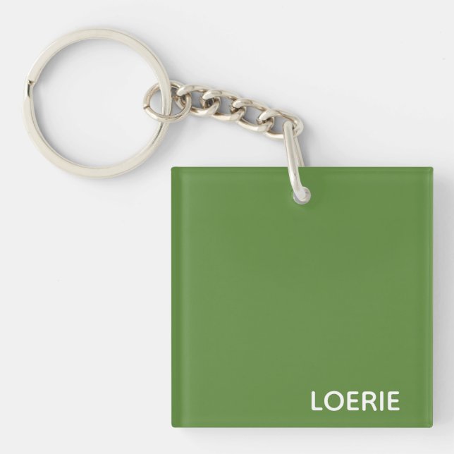 Loerie green colour name key ring (Front)