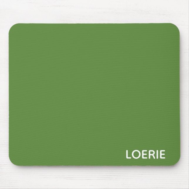 Loerie green colour name mouse pad (Front)