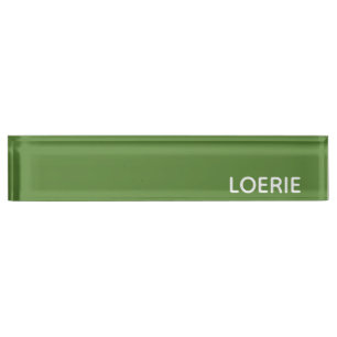 Loerie green colour name nameplate