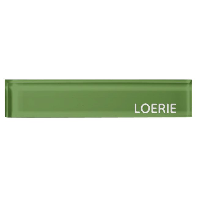 Loerie green colour name nameplate (Front)