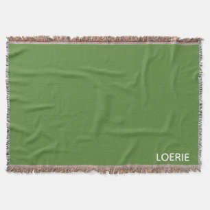 Loerie green colour name throw blanket