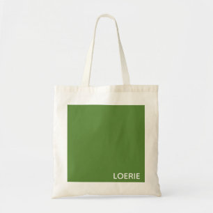 Loerie green colour name tote bag