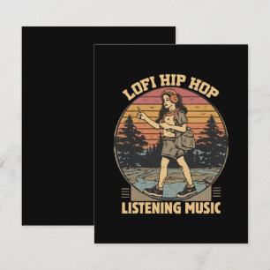 Lofi hip hop chillhop music enclosure card