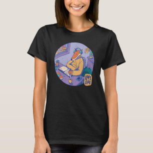 LOFI Vibes Chill Relaxing Study Music Fox T-Shirt
