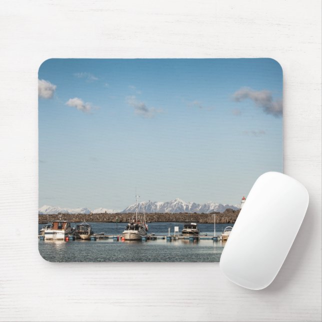 Lofoten Fishing Boats Mouse Pad (With Mouse)