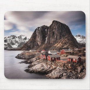 Lofoten Fishing Village Hamnoya Mouse Pad