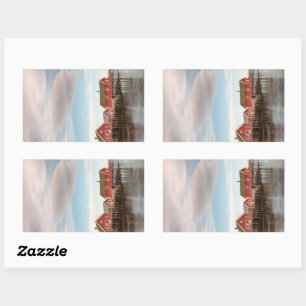 Lofoten Fishing Village - Norway Rectangular Stick Sticker