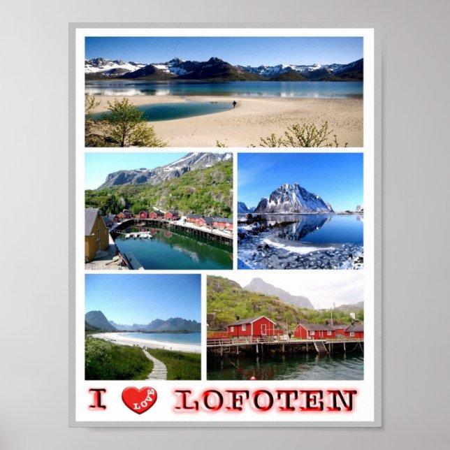 Lofoten - I Love - Norway - Poster (Front)