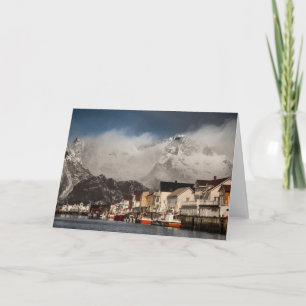 Lofoten Islands Fishing Village Henningsvaer Card