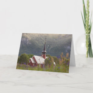 Lofoten Islands Flakstad Church Card