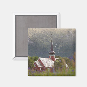 Lofoten Islands Flakstad Church Magnet