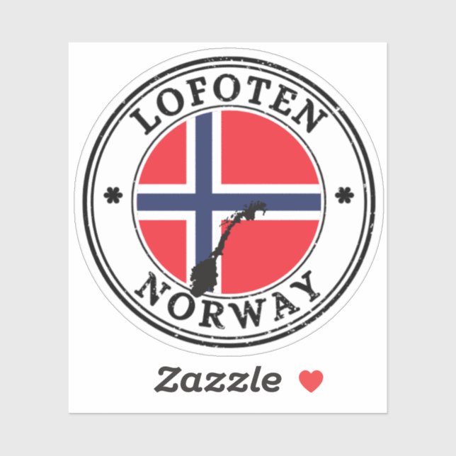 Lofoten Islands Nordland Norway Seal Sticker Round (Sheet)