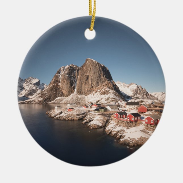 Lofoten Islands Norway Ceramic Ornament (Front)