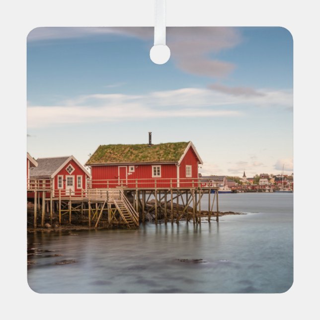 Lofoten Islands Norway Metal Tree Decoration (Front)