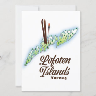 Lofoten islands, Norway ski poster.