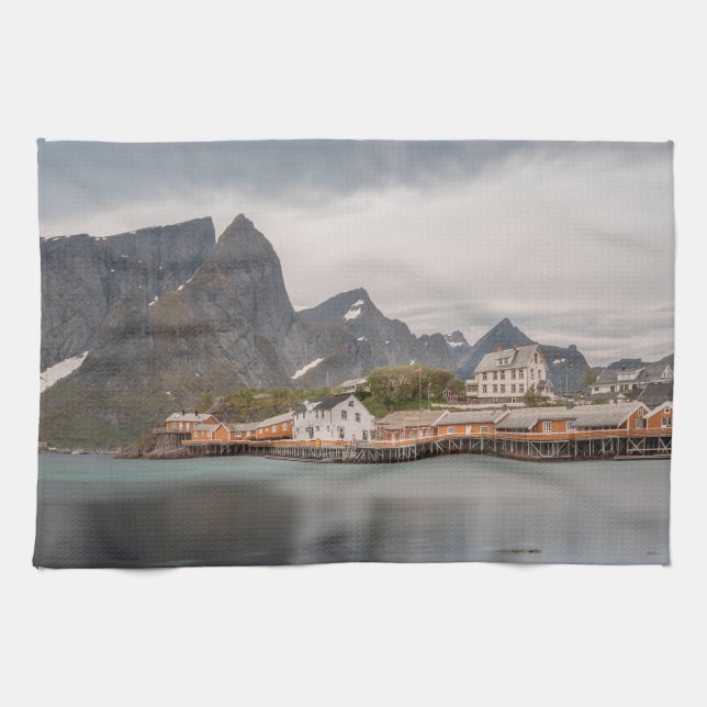 Lofoten Islands Norway Tea Towel (Horizontal)