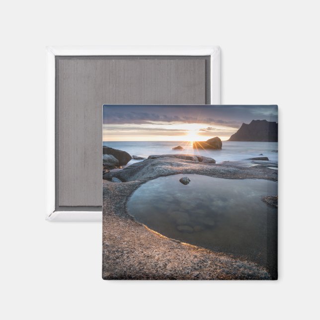 Lofoten Midnight Sun Magnet (Front/Back)