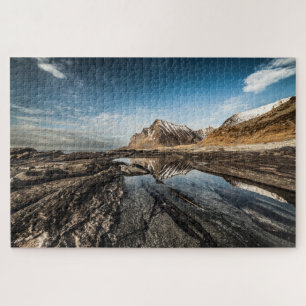 Lofoten Mountain Landscape Photo Jigsaw Puzzle