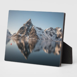 Lofoten Mountain Landscape Photo Plaque