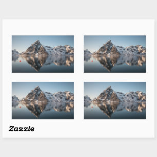 Lofoten Mountain Rectangular Sticker