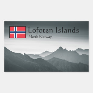 Lofoten North Norway Rectangular Sticker