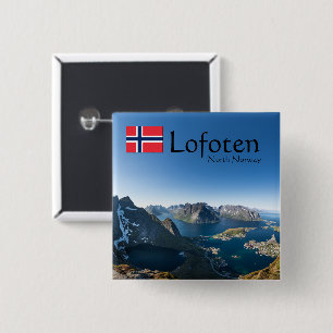 Lofoten Norway 15 Cm Square Badge