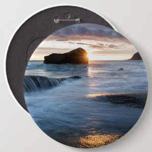 Lofoten Norway Midnight Sun 6 Cm Round Badge