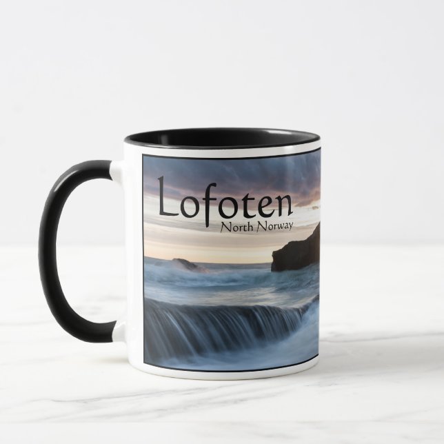 Lofoten Norway Midnight Sun Mug (Left)