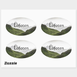 Lofoten Norway Oval Sticker