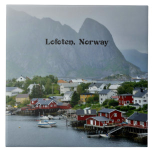 Lofoten, Norway scenic landscape photograph Ceramic Tile