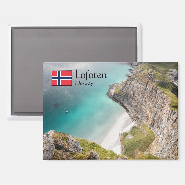 Lofoten Norway Souvenir Magnet (Front/Back)