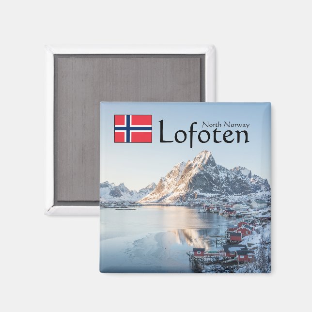 Lofoten Norway Souvenir Magnet (Front/Back)