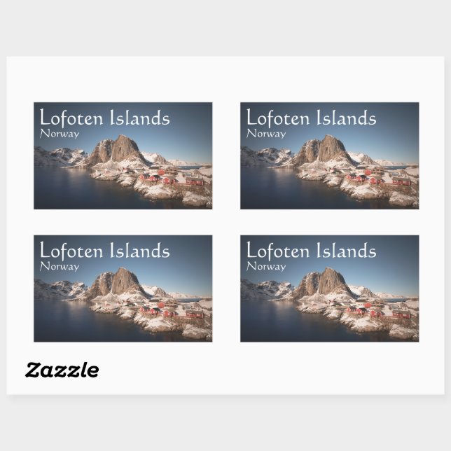 Lofoten Norway Souvenir Rectangular Sticker (Sheet)
