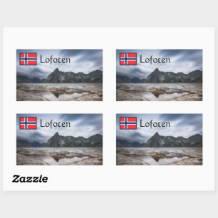 Lofoten Norway Souvenir Rectangular Sticker