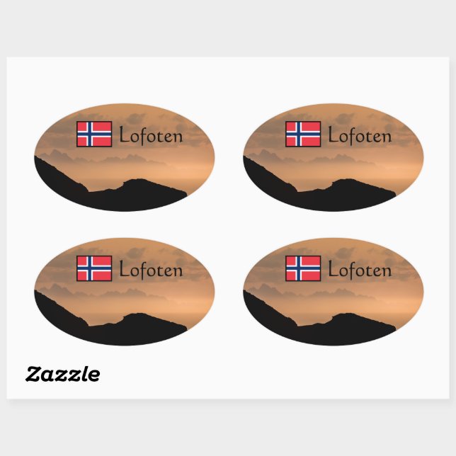Lofoten Oval Sticker (Sheet)