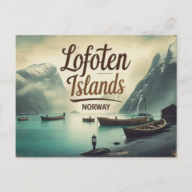 Lofoten Retro Vibes Postcard (Front)