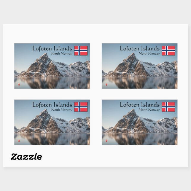 Lofoten Souvenir Rectangular Sticker (Sheet)