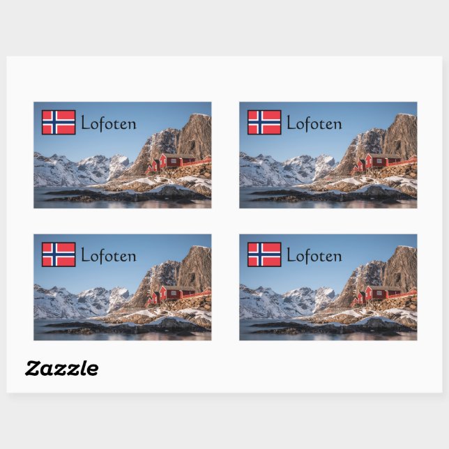 Lofoten Souvenir Rectangular Sticker (Sheet)