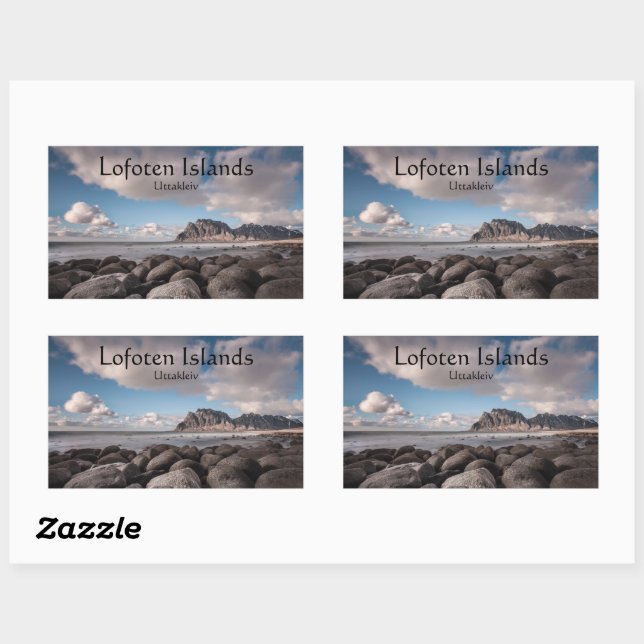 Lofoten Uttakleiv Rectangular Sticker (Sheet)