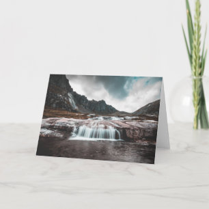 Lofoten Waterfall Landscape Photo Card