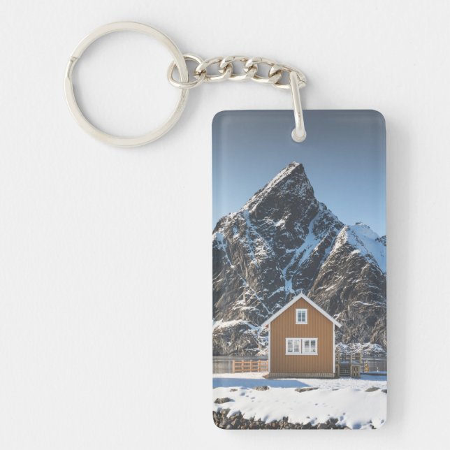 Lofoten Yellow Cabin Key Ring (Front)