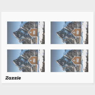 Lofoten Yellow Cabin Rectangular Sticker