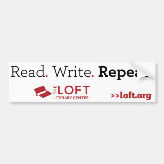 Loft Bumper Sticker: Read. Write. Repeat Sticker