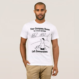 Loft Conversions Cartoon to Personalise T-Shirt