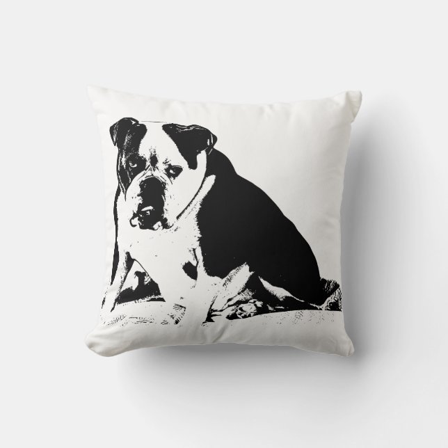 Loft Stillness, Bulldog Cushion (Front)