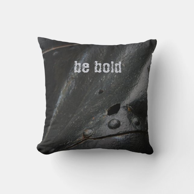 Loft style minimalist black metal cushion (Front)